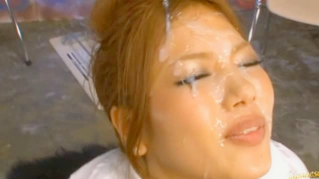 Aya Matsuki Pretty Asian beauty gets a load of cum in her face