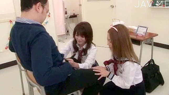 Pleasing asian teenagers are swallowing dick one by one