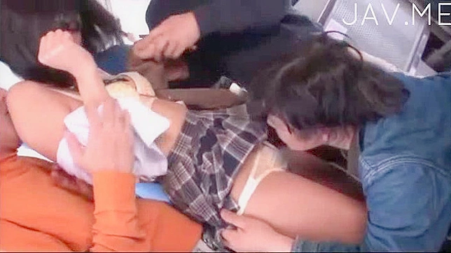 MILF with Small Tits Sucking Two Big Dicks in a Wild Threesome