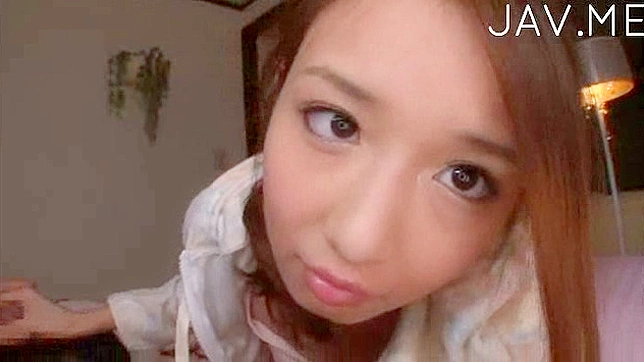 Japanese teen filmed while getting ready to swallow a big cock