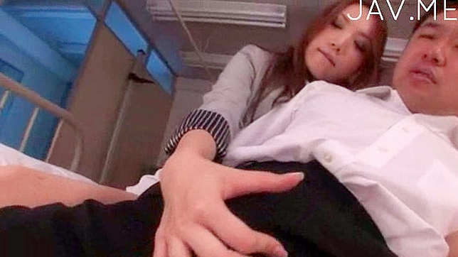 Fetish chick strokes cock with feet