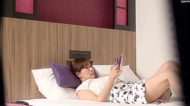 Pervert Hotel Owner Attempts to Film Japanese Slut Engaged in Solo Pleasure
