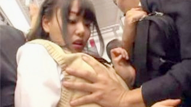 Unprotected Student Chick Surprised by Two Mature Men in Oriental Porn