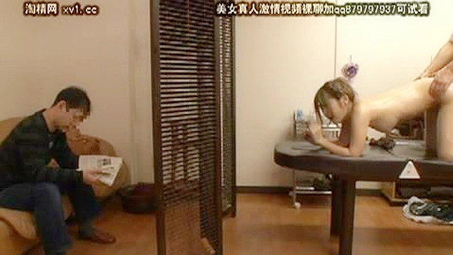 JAV Cuckold Wife Pleasurable moans during massage