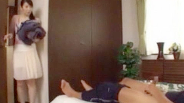 Japanese Stepmom Surprise Find - Son Secret pleasure