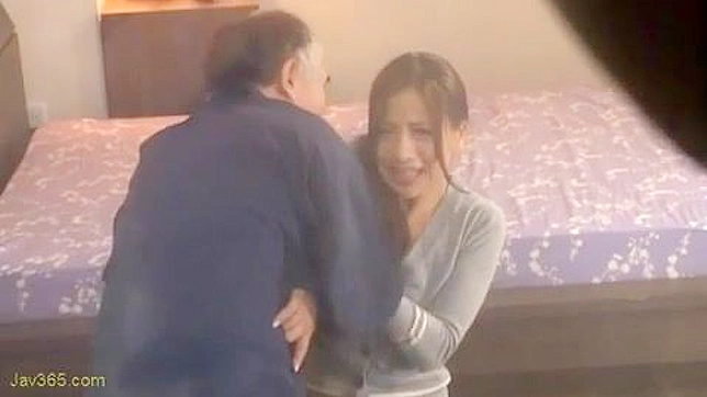 Caught! Dirty Dad Fucks Hot MILF Wife in Secret