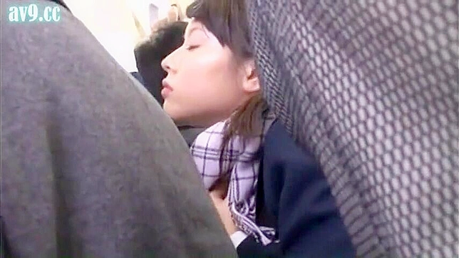 Maniac Public Fucking of innocent Nippon teen in Metro crowd