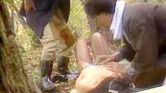 Wild Asian Sex in Nature with Two Men