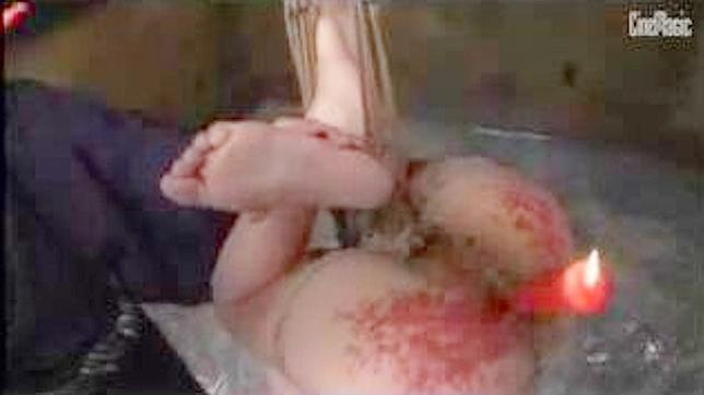 Candle Play With Violated Asian Beauty