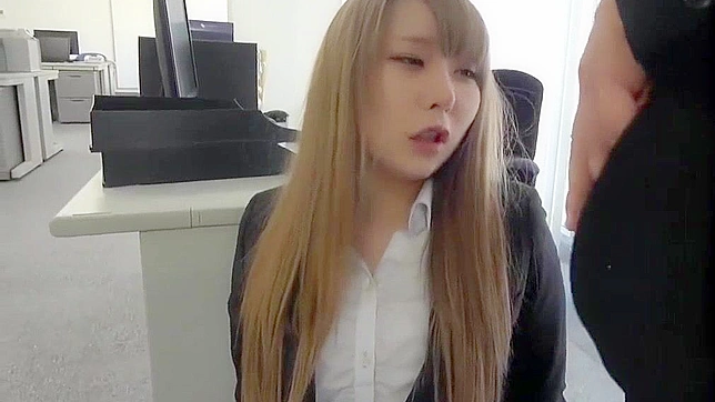 Office Fetish - Hairy Asian Secretary Gets Creamed in HD