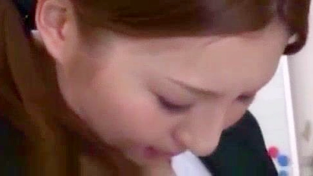 Japanese Office Fetish - Masturbating Secretary with Big Tits and Hairy Pussy