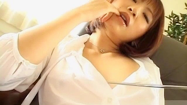 Japanese Office Lady Rin's Masturbation Cream Pie Facial in Stockings