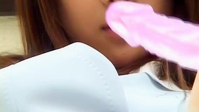 Japanese Teen Amateur Rina Himekawa Penetrates with Dildo & Stockings