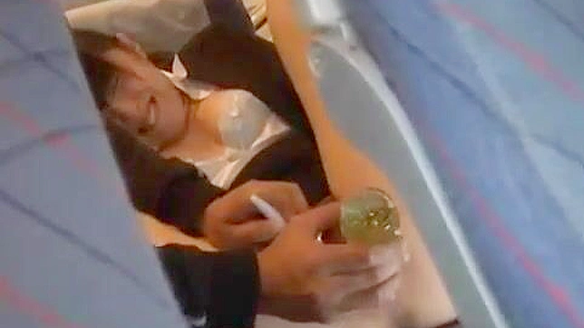 Screaming Orgasmic Japanese Schoolgirl Joins Mile-High Club