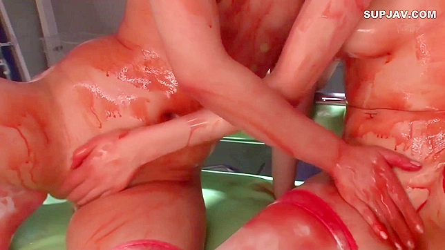 Japanese Nurses Licking in the Operating Room and Performs Explicit Blowjob